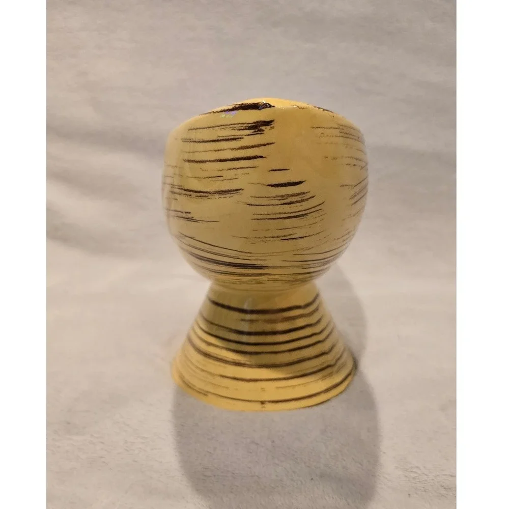 Vintage McCoy USA Planter Pedestal Yellow Ceramic Flower Pot‎ Home Decor